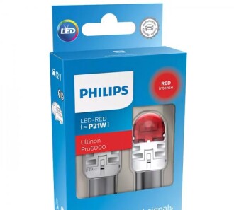 Led лампа led red ultinon pro6000 12в p21w (2 шт.) - PHILIPS 11498RU60X2