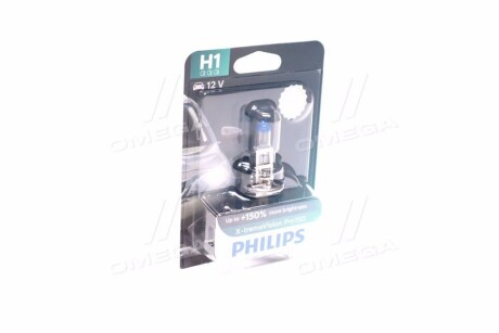 Лампа розжарювання H1 X-tremeVision Pro150 (+150) 12V 55W P14,5s - (14151095, 989811, 2098275) PHILIPS 12258XVPB1 (фото 1)