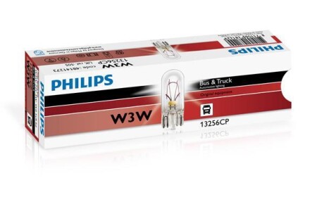 Автолампа Standard W3W W2,1x9,5d 3 W прозрачная - (z1219241, 0190698800) PHILIPS 13256CP