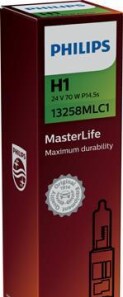 Лампа (картон 1шт) H1 24В 70Вт Masterlife - PHILIPS 13258MLC1