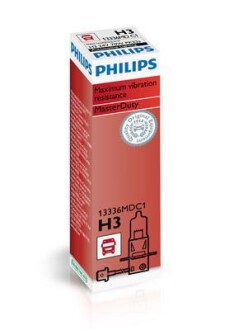 H3 MasterDuty 24V 70W PK22s - (n0177811, 5003097009, 1102259) PHILIPS 13336MDC1