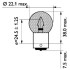 Stop P22 24V 15W BA15s - PHILIPS 13401CP (фото 3)