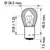 PY21W MasterLife 24V 21W BAU15s - (3C4613N361AA, 2121501048, 503127226) PHILIPS 13496MLCP (фото 3)