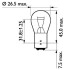 P21/5W 24V 21/5W BAY15d - (0325162, 1354879, 1002723) PHILIPS 13499B2 (фото 3)