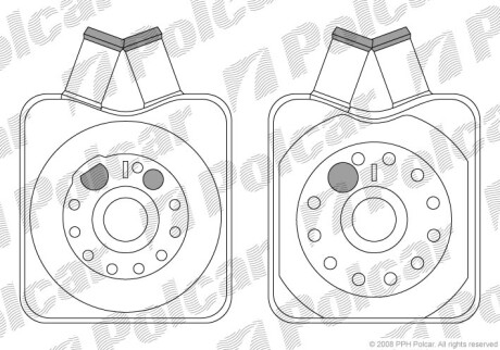 Радиаторы масла - Polcar 1308L8-1