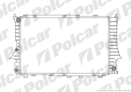 Радиаторы охлаждения - (4A0121251G, 4A0121251J) Polcar 131608-3