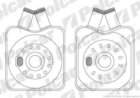 Радиаторы масла - Polcar 1323L8-1