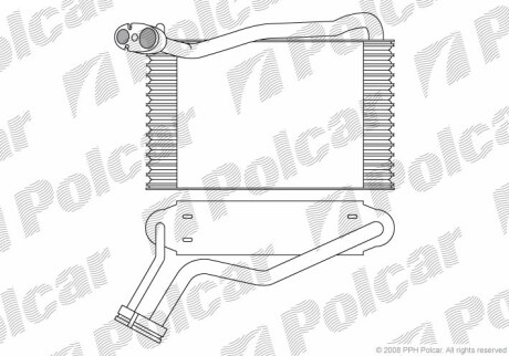 Испаритель кондиционера - (8D1820103A, 8D1820103E, 8D1820103F) Polcar 1324P8-1