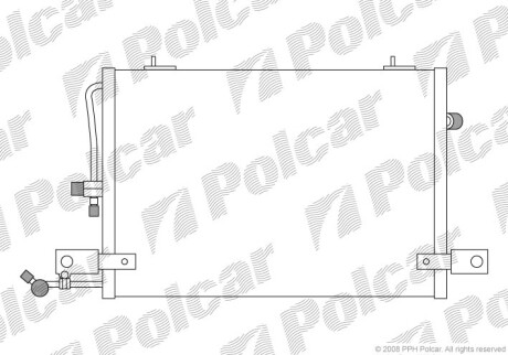 Радиаторы кондиционера - (4A0260401AC, 4A0260403AC, 4AO260403AC) Polcar 1326K8C1S