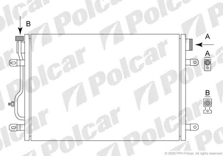 Радиаторы кондиционера - (8E0260403D, 8E0260401D) Polcar 1334K8C2