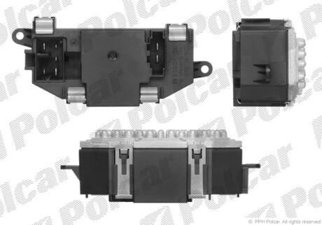 Резистор кондиционера - (8K0820521, 8K0820521B, 8K0820521C) Polcar 1337KST1X
