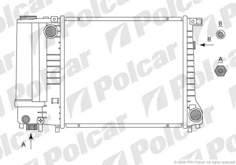 Радиаторы охлаждения - (17111712996, 17111712971, 17111719302) Polcar 200508-5