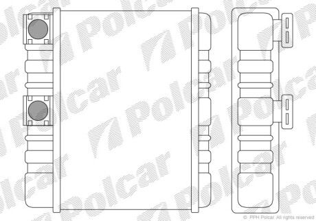 Радиаторы обогрева - (64118372783, 8372783, 641118372783) Polcar 2008N8-2