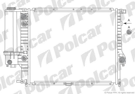 Радиаторы охлаждения - (1468469, 17111468469, 17111719309) Polcar 201408A1