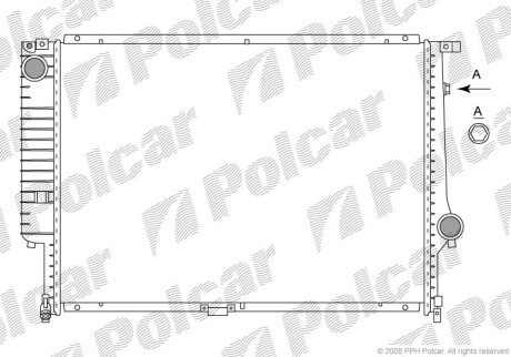 Радиаторы охлаждения - (1468085, 1468082, 17111468082) Polcar 201508-5