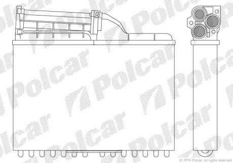 Радиаторы обогрева - (64111348725, 64111384325, 64111384725) Polcar 2015N8-3