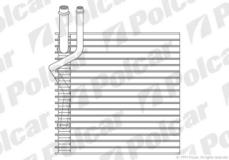 Испаритель кондиционера - (04885974AC, 501697AB) Polcar 2404P8-1 (фото 1)