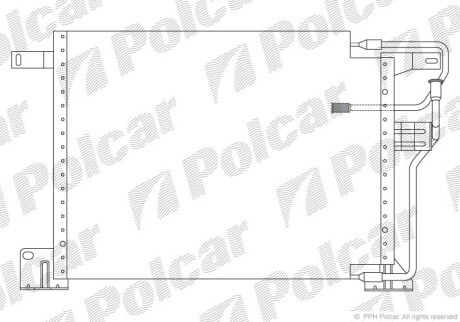 Радиаторы кондиционера - (53054211, 55115863) Polcar 2405K8B3 (фото 1)