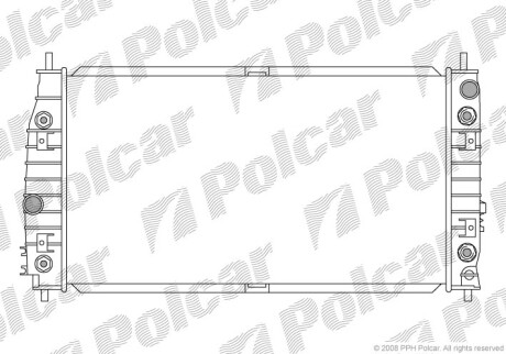 Радиаторы охлаждения - (4401974, 5010359AA, 5010359AB) Polcar 243008-1