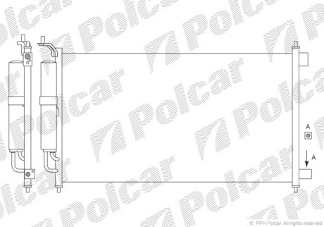 Радиаторы кондиционера - (92100AX801, 92100AX80B, 92100BA60A) Polcar 2707K81K