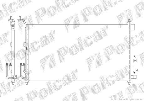 Радиаторы кондиционера - (92100AX801) Polcar 2707K8C1S