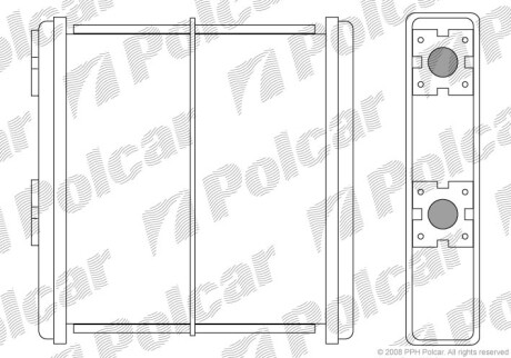 Радиаторы обогрева - (271406JH15, 2714085E00, 5658030101) Polcar 2728N8-1