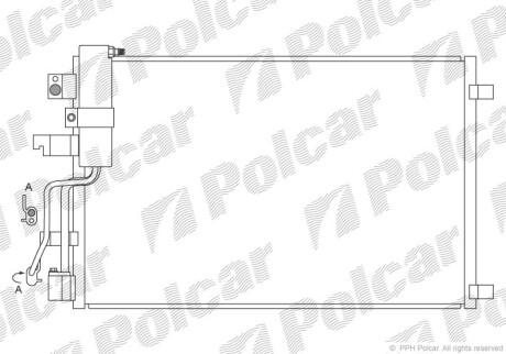 Радиаторы кондиционера - (92100BR40A, 92100JD700, 92100JD70B) Polcar 2759K83K