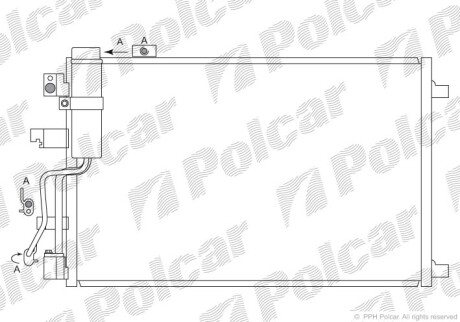 Радиаторы кондиционера - (92100BR40A, 92100JD700, 92100JD70B) Polcar 2759K8C3S