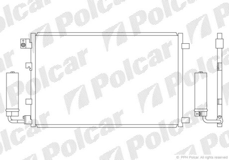 Радиаторы кондиционера - (73210FA000, 92100JD00A, 92100JD000) Polcar 2759K8C4S