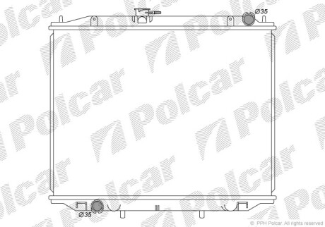 Радиаторы охлаждения - (1958982, 214103F500, 214107F000) Polcar 2770084K