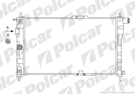 Радиаторы охлаждения - (p96144847, 96144847, 96180782) Polcar 291008A1