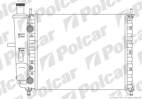 Радиаторы охлаждения - (46736955, 7776507, 7776508) Polcar 301808A1