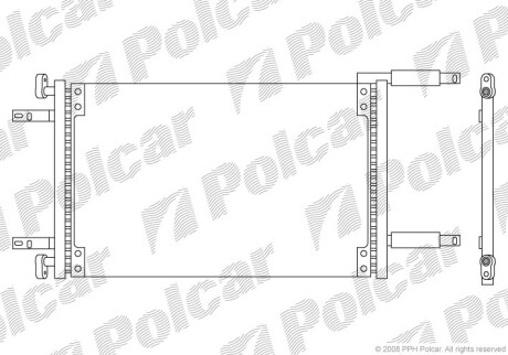 Радиаторы кондиционера - (46736891, 46811208, K46736891) Polcar 3040K82X