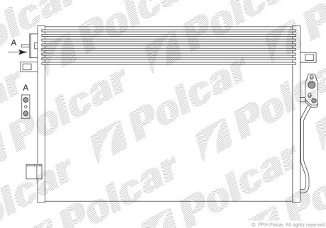 Радиаторы кондиционера - (68038244AA) Polcar 3140K8C1