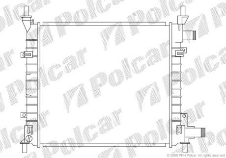 Радиаторы охлаждения - (1056616, 97KB8005EA) Polcar 320008A2 (фото 1)