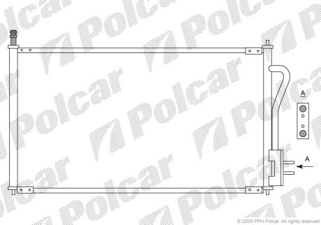 Радиаторы кондиционера - (1062380, 1086534, 1106888) Polcar 3201K8C1 (фото 1)