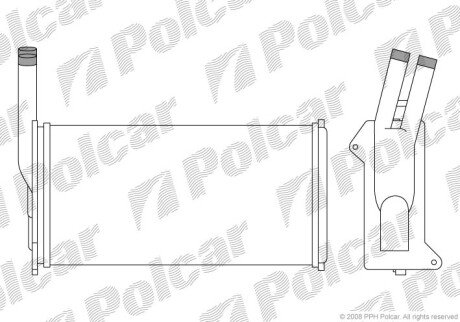 Радиаторы обогрева - (81AG18B539AA, 86AG18B539CB, 83AG18B539AA) Polcar 3203N8-1