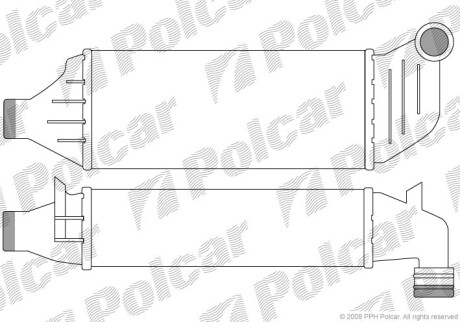 Радиаторы воздуха (Интеркулеры) - (1056493, 97FF9L440AD) Polcar 3217J8-1 (фото 1)