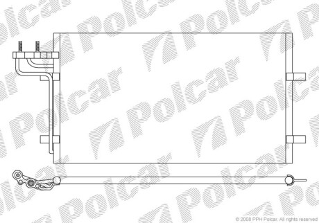 Радиаторы кондиционера - (1310446, 1343764, 1364707) Polcar 3235K8C1