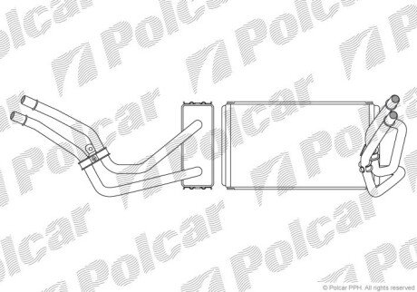 Радиаторы обогрева - (4042576, 4166487, YC1H18B539BB) Polcar 3247N82