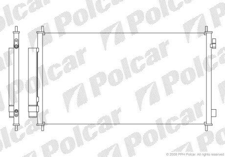 Радиаторы кондиционера - (80110SWAA01, 80110SWWG02, 80110SWWG01) Polcar 3877K8C1