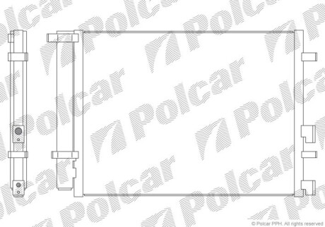 Радиаторы кондиционера - (976061J200) Polcar 4017K82K (фото 1)