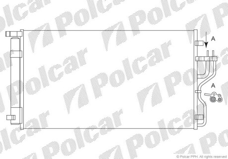 Радиаторы кондиционера - (976062S500, 976062S501) Polcar 4048K81X