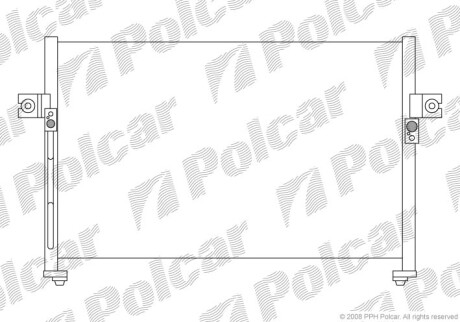 Радиаторы кондиционера - (976064A000, 976064A250, 976064A251) Polcar 4062K8C2