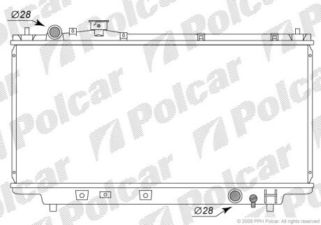 Радиаторы охлаждения - (b6BF15200G, BPD315200H) Polcar 450708-2