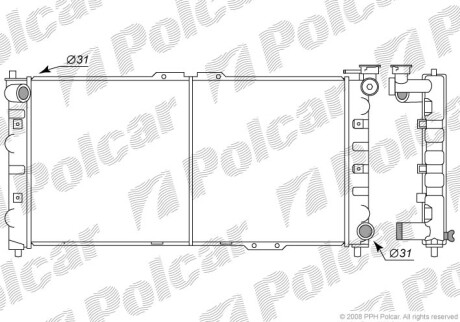 Радиаторы охлаждения - (bpd715200c, bph515200, bph515200a) Polcar 450708-4