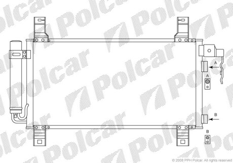 Радиаторы кондиционера - (gj6a61480, gj6a61480a, gj6a61480b) Polcar 4519K8C1