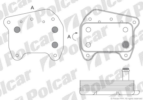 Радиаторы масла - Polcar 5003L8-1 (фото 1)