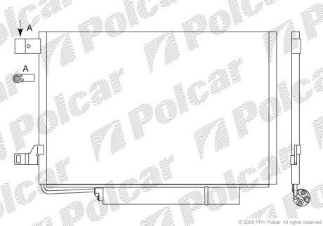 Радиаторы кондиционера - Polcar 5006K8C1 (фото 1)