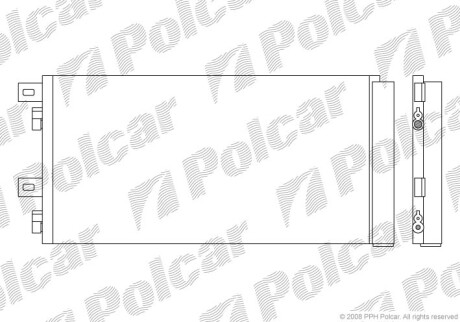 Радиаторы кондиционера - (1490572, 64531490572) Polcar 5101K8C1